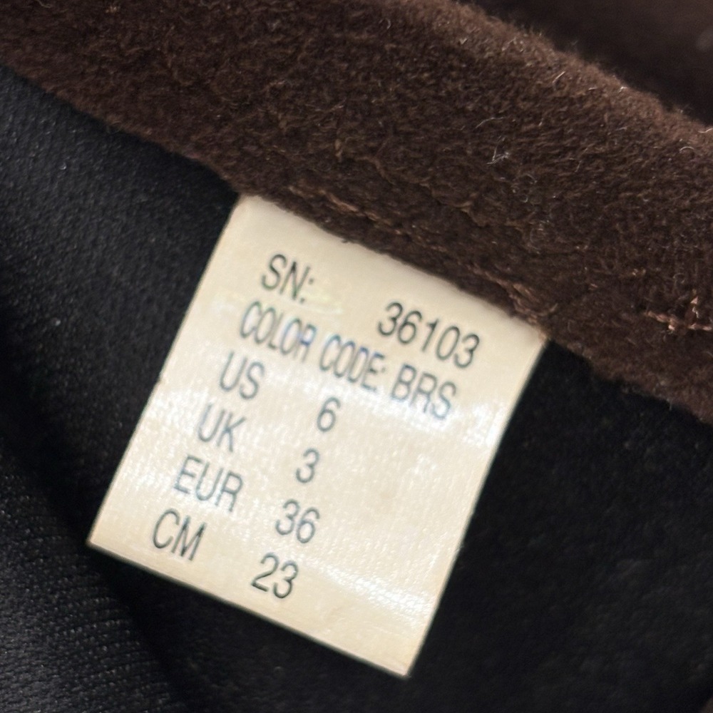 SKECHERS Y2K "Somethin' Else" Vintage Brown Retro Square Toe Knee High Boots 6 - Picture 12 of 14